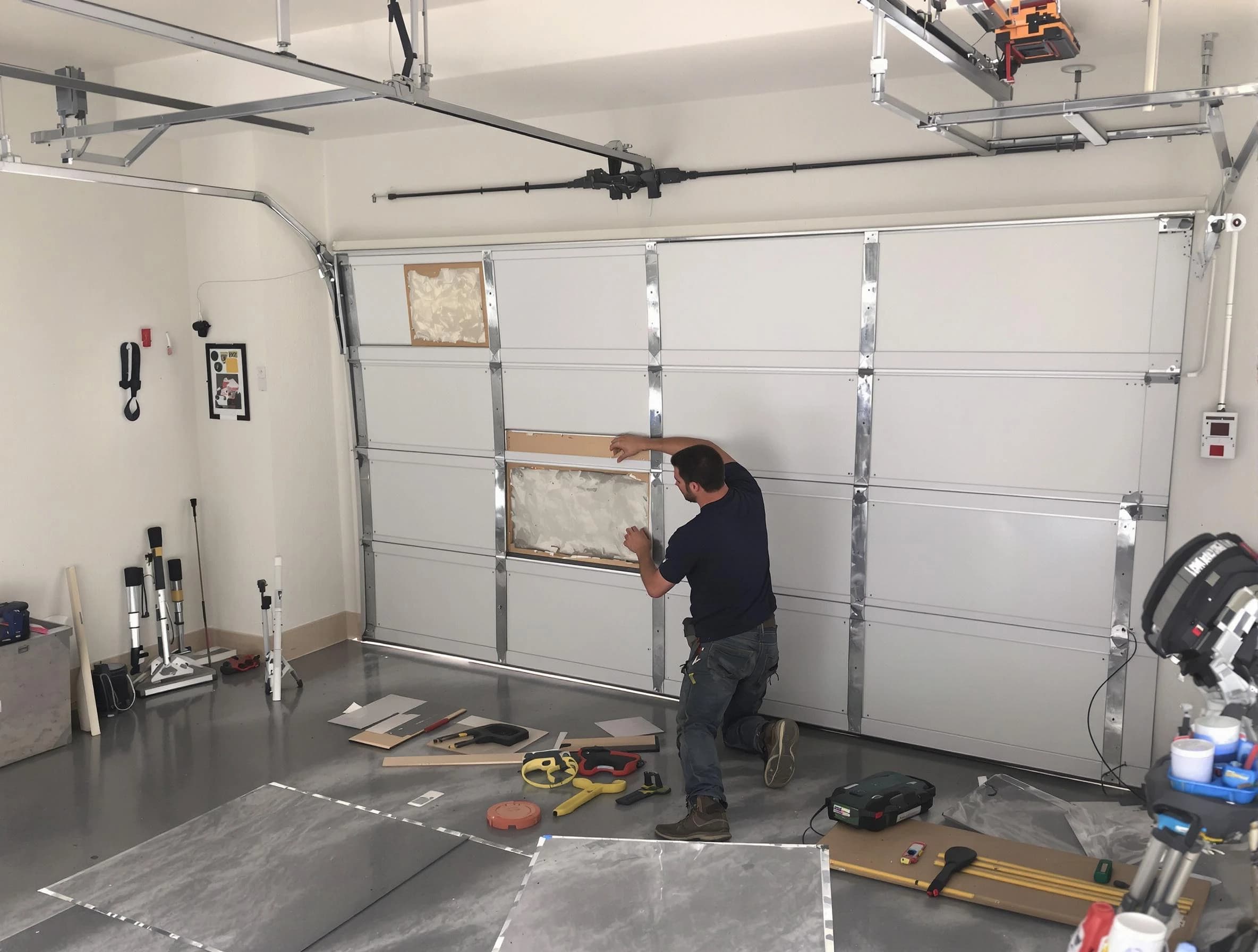 Garage Door Panel Repair in Princeton