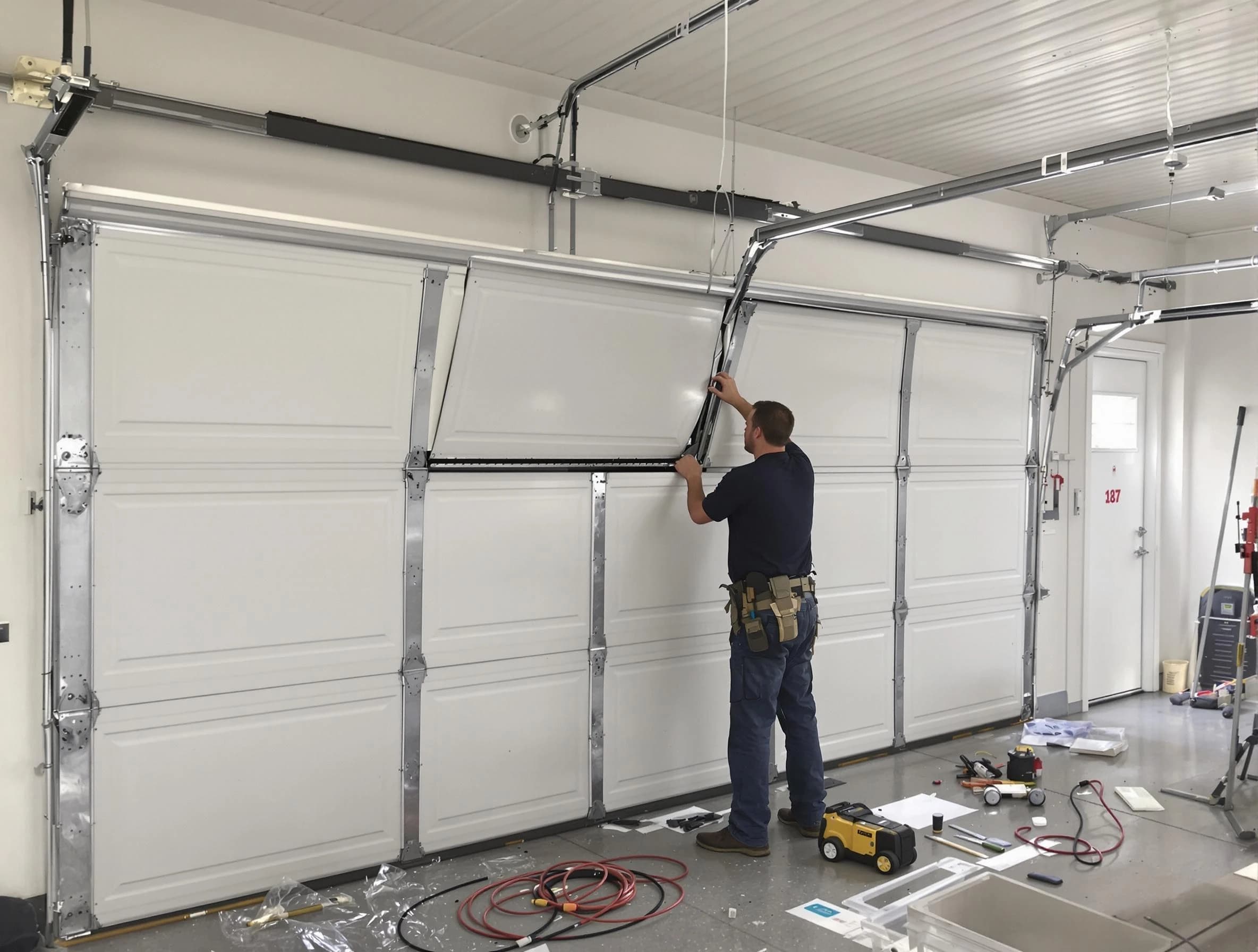 Garage Door Section Replacement in Princeton